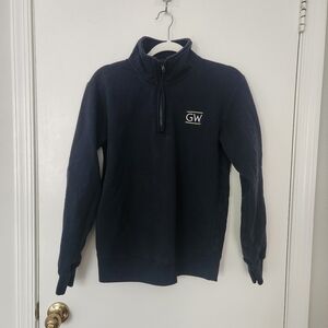 George Washington University Navy Zip Up Sweater